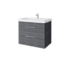 Planetmöbel - Mobiletto sottolavabo, 64 cm, con specchio, set di mobili da bagno per ospiti, per WC, antracite