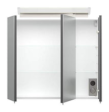 Set di mobili da bagno Firenze 70 (4 parti/C) antracite e armadio a specchio