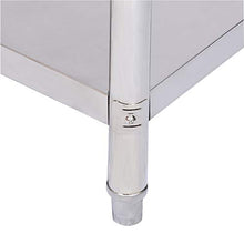 Wiltec Tavolo di Lavoro in Acciaio Inox con Bordo di Protezione 100 x 60 x 85 cm