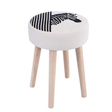 EXCLVEA Sedile per Trucco per Camera da Letto Vanity Makeup Dressing Sgabello Imbottito Banco con Gambe Rubberwood for Camera dell'Assemblea Facile (Colore, Dimensione : 33x42cm)