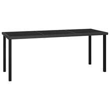 FAMIROSA Set da Pranzo da Giardino 7 pz in Polyrattan Nero-5709