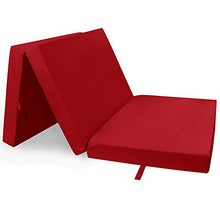 PROHEIM Materasso Pieghevole per Ospiti Letto per Ospiti da Viaggio in Diversi Colori e Dimensioni, Colore:Rosso, Dimensione:195 x 80 x 10 cm