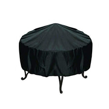 BASA Copertura per Griglia, Rotonda, Nera, Diametro 112 Cm , Materiale in Tessuto Oxford Resistente E Resistente All'Umidità, Antivento, Impermeabile, Antipolvere