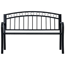 VidaXL - Panca da giardino, 125 cm, colore: Nero