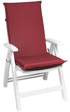 sleepling 193927 Set di 2 Cuscini per Sedia con Schienale Alto da Giardino, 120 x 50 x 6 cm, Rosso