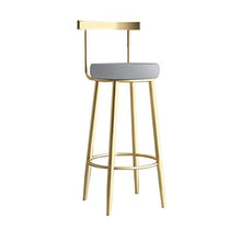 Sgabello da bar semplice e moderno in ferro battuto sedia da bar casa casa sgabello alto moderno (colore : grigio, dimensioni: 75 cm)