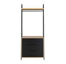 Meubletmoi - Cassettiera con 3 cassetti, in MDF e metallo, colore: Nero e beige, design contemporaneo, Lucien 2924