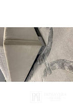 Letto glamour trapuntato verticale moderno stile New York bianco ADELE SILVER