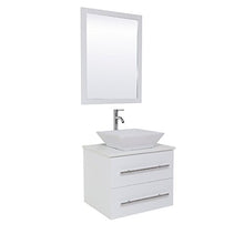 Rubea Sarai - Set da bagno con top in marmo fenice, 600 mm