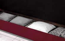 Dafne Italian Design Divano Letto 3 posti. Tessuto in Micro Fibra Bordeaux (cm. 225 x 87 x 92 h)