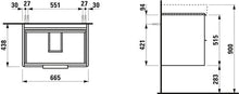 Laufen Mobiletto Vanity Base, 2 cassetti, per lavabo 810967, colorazione: Olmo Luce - H4023321102621