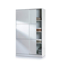 KESTILE Armadio Anta Scorrevole Jeliel 10 Bianco 120x50x200 cm