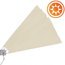 Deuba Tenda da Balcone a ventaglio Supporto per Parete 140x140cm Protezione dal Sole Privacy Beige