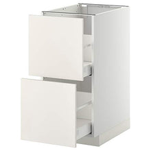 MAXIMERA/METOD base cb 2 frontali/2 cassetti alti 40x61.6x88 cm bianco/Veddinge bianco
