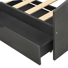 vidaXL Giroletto con 2 Cassetti Grigio in Massello di Pino 90x200 cm