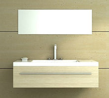 Jet-line, mobile da bagno, lavabo in legno chiaro, mobile da bagno