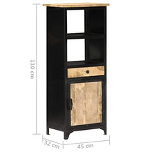 vidaXL Credenza Alta 45x32x110 cm in Legno Massello di Mango