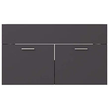 vidaXL Set Mobili da Bagno 2 pz Grigio in Truciolato