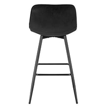 WOLTU BH253sz-2 Sgabelli da Bar Seduta Fissa con Poggiapiedi Sedia da Cucina in Velluto Nero 2 Pezzi