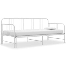 FAMIROSA Telaio Divano Letto Estraibile Bianco in Metallo 90x200 cm