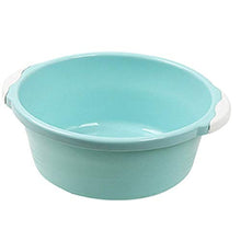 Lavandino in plastica per uso domestico, piccolo e spesso, rotondo, lavabo, lavabo, lavabo piccolo, blu