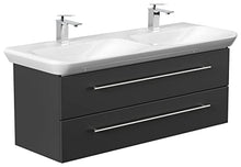 Mobile bagno con lavabo Geberit MyDay doppio 130cm nero satinato