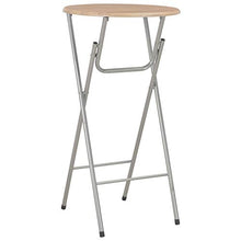 vidaXL Tavolo da Bar Rovere MDF e Acciaio Rotondo Pieghevole Tavolino Cucina