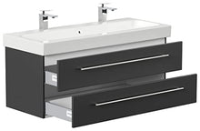 Mobile bagno con lavabo Geberit Icon 120cm nero satinato