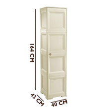 Tontarelli S.p.A. COLONNINA 4 Moduli Ante Lisce Mobile Contenitore, Angora, 43x40x164 cm