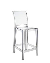Kartell One More Please Sgabello, Set da 2 Pezzi, Policarbonato Trasparente o colorato in Massa, Cristallo, H. 65