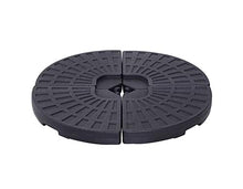 GARDENIA Set 4 Pezzi Base per Ombrellone Rotonda, Nero