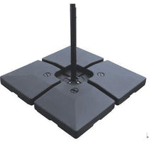miozzi Base per Ombrellone da Giardino Riempibile a Croce 80-120 kg Nero 51x51x12 cm