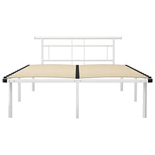 vidaXL Giroletto Bianco in Metallo 160x200 cm