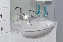 Bagno Italia Mobile Bagno Cleo 100+30 cm arredo con lavabo semincasso specchio con tettino l