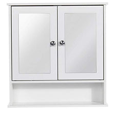 BXSZVOK Mobile Bagno 58x56x13cm, Mobile pensile 3 Strati divisorio con Specchio