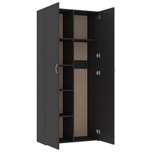 FAMIROSA Armadietto Grigio 80x35,5x180 cm in Truciolato