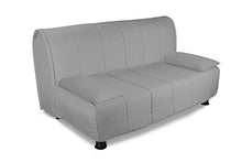 EVERGREENWEB - Divano letto Materasso 160x190 in waterfoam Ortopedico Prontoletto con Rivestimento sfoderabile e lavabile colore Cuscini supersoft abbinati - Evening (Grigio, Matrimoniale 160)