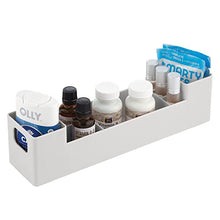 mDesign Set da 2 organizer portaoggetti con manici laterali – Cassetta pronto soccorso con 8 scomparti per creme, cerotti e medicinali – Scatola porta medicine ideale per il bagno – grigio chiaro