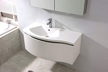 Mobile bagno sospeso LENA 1000 bianco opaco - specchio a scelta opzionale, Specchio:Senza specchio, Piletta Pop-up:Con piletta Pop-up