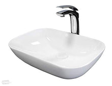 Lavabo in ceramica, 50 cm x 33 cm x 13,5 cm, per bagno e WC Celia