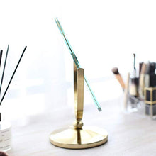 LLG Household Items& Ingrandimento Specchio di Trucco, Specchio cosmetico 360 ° Girevole autoportante Tavolo rasatura Doppio Lato Specchio Tabella