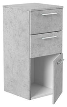 Set di mobili da bagno Firenze 80 (5 parti/B) grigio cemento e specchio a LED