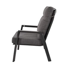 Gartentraum Sedia Lounge in Alluminio Grigio con Rivestimento - Rano Lounge Chair