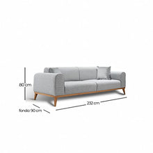Venditadimobilionline - Divano Letto Zen 232 CM Gris Claro Tabou