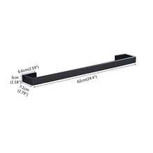 Kelelife Portasciugamani 62 cm Porta Asciugamani da Muro, Nero