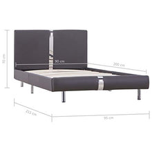 SKM Giroletto Grigio in Similpelle 90x200 cm (19.25kg)