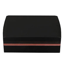 FxsD Cigar Box, Rivestito Cedro Portatile Nero Cigar Box termostatica umidificatore Set, con igrometro, umidificatore, Cigar Cutter, posacenere, può Contenere 30 Sigari ## (Color : Black)