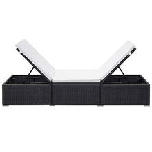 vidaXL 2X Lettini Prendisole con Cuscini Sfoderabili Impermeabile Robusto Sedie a Sdraio da Giardino in Polyrattan Nero e Bianco Crema