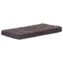 vidaXL - Cuscino per pallet, in cotone, 120 x 80 x 10 cm, colore: Antracite