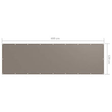 vidaXL Paravento da Balcone Talpa 120x400 cm Tessuto Oxford